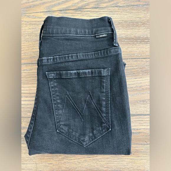 MOTHER The Insider‎ Crop Step Fray Charcoal Denim Jeans Size 26 Gently Worn - Picture 1 of 7